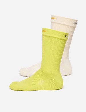Crew 2 Pack Ivory / Lime