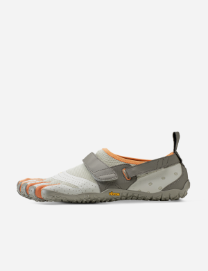 V-Aqua Grey / Coral Orange